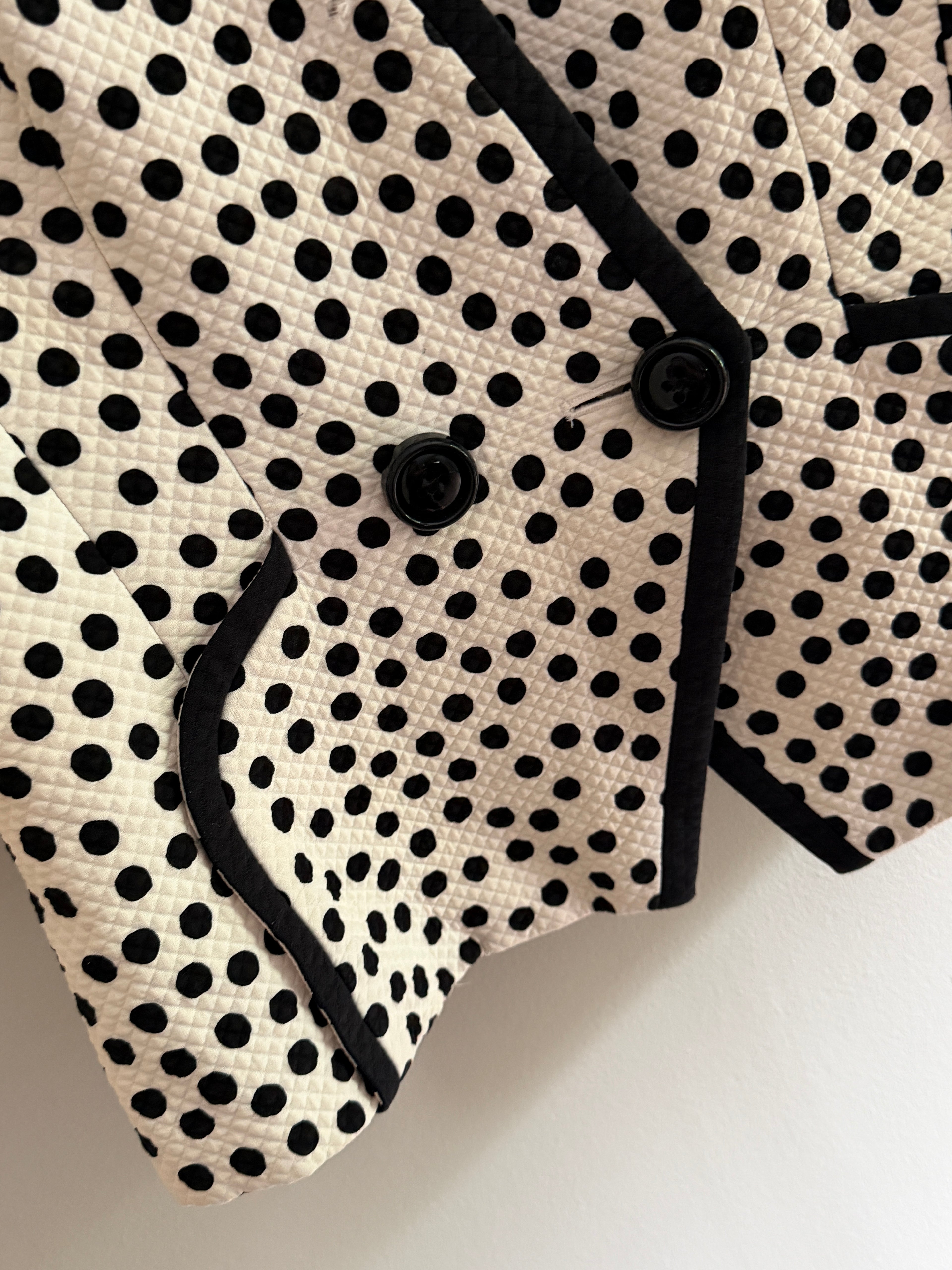 Christian Dior Polka Dot short sleeve blazer