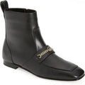 CHRISTIAN LOUBOUTIN 
Chain Detail Apron Toe Bootie 38 BNIB