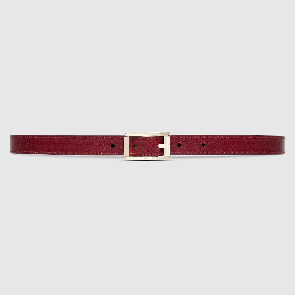 Gucci Reversible Black & Rosso Ancora Leather Belt Size 95 Light Gold Buckle NWOT