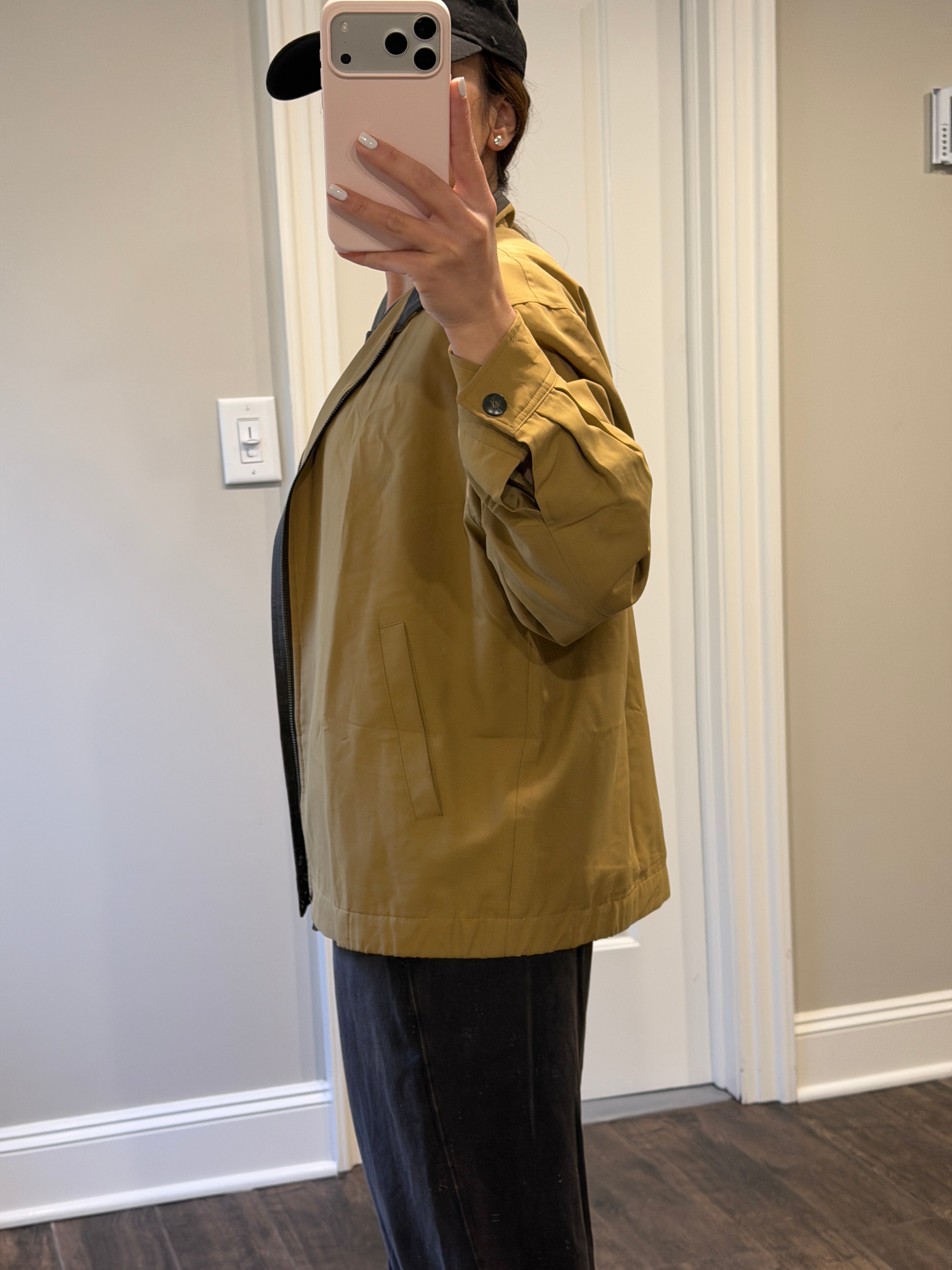 Saint Laurent Vintage Beige Bomber Windbreaker