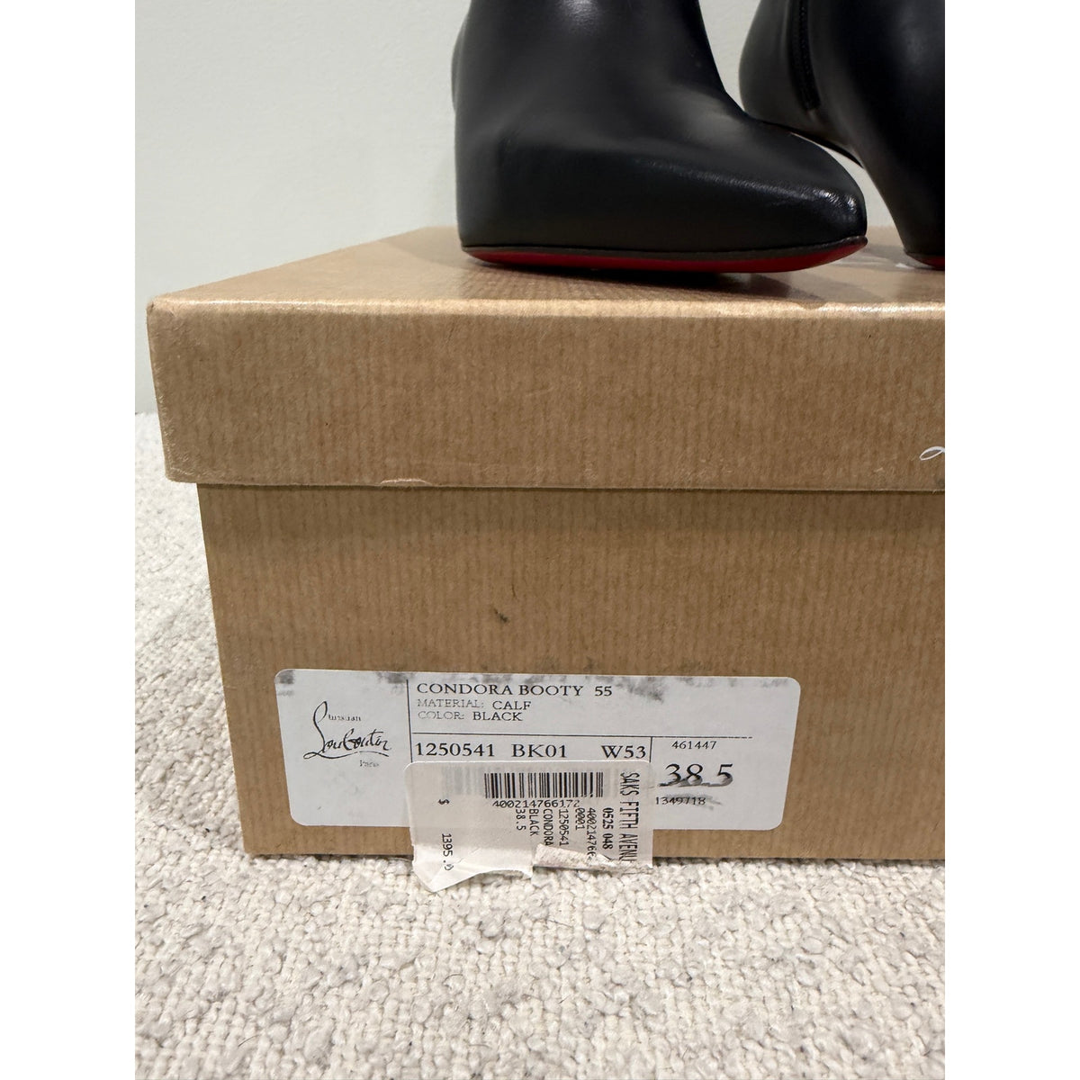 Christian Louboutin Condora Booty Black Calf Leather 55mm | New in Box 38.5