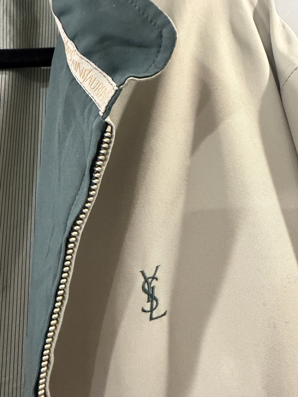 Saint Laurent Green Khaki Windbreaker Jacket