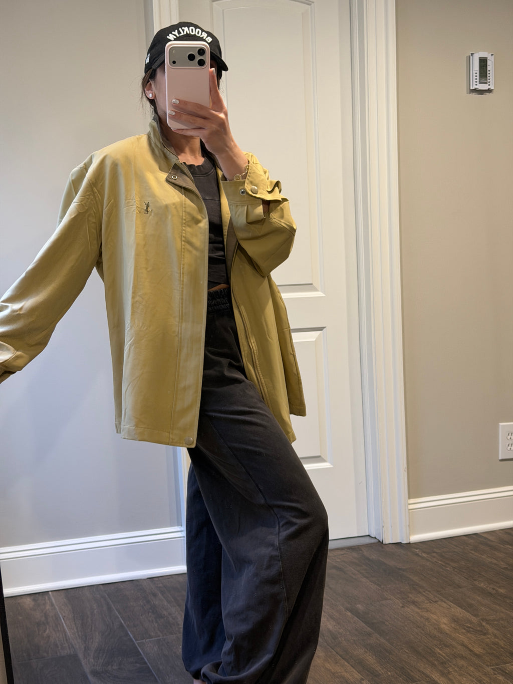 Saint Laurent Vintage Beige Bomber Windbreaker