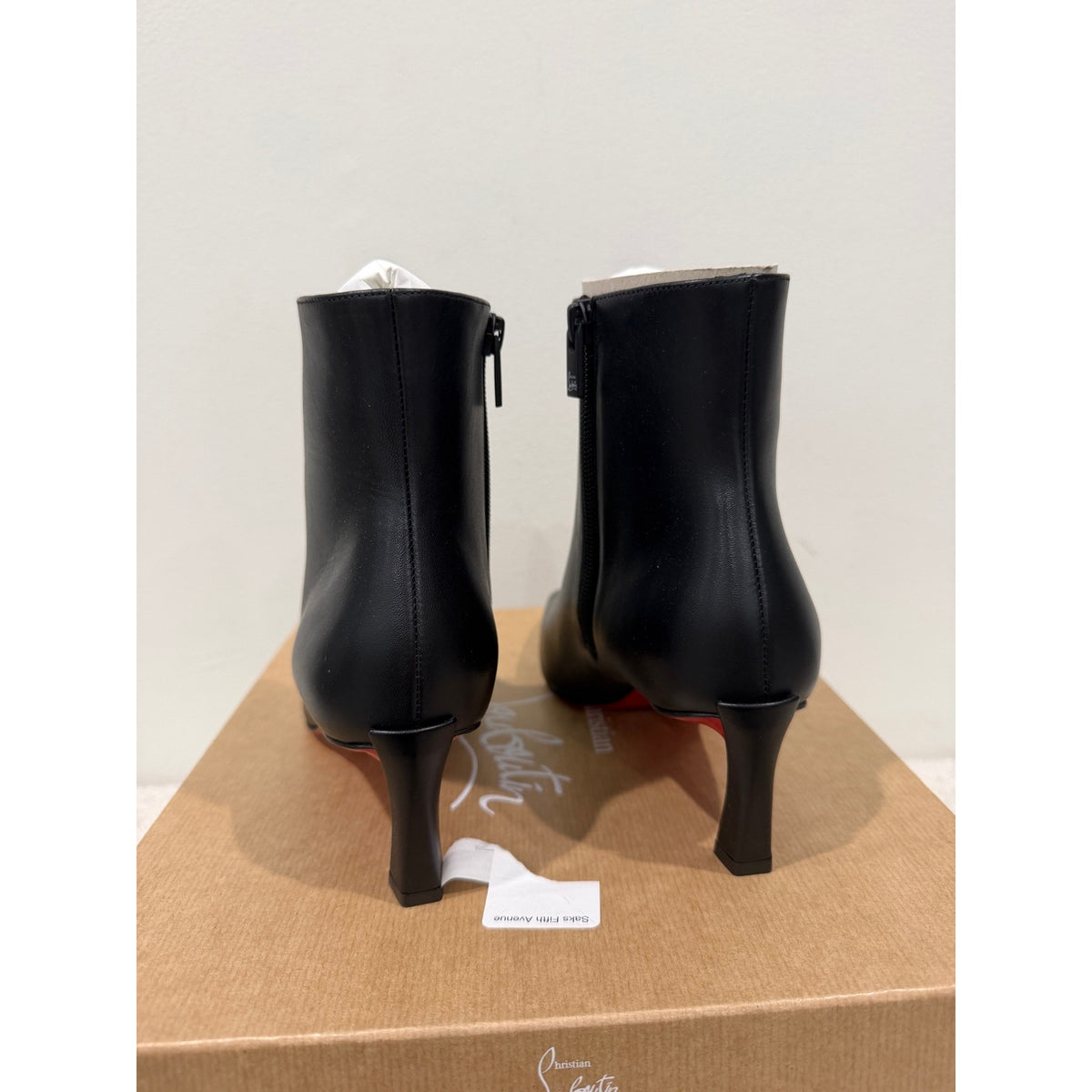 Christian Louboutin Condora Booty Black Calf Leather 55mm | New in Box size 37