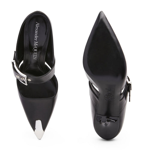 ALEXANDER MCQUEEN
Leather Punk Buckle Mules 90 size 37 BNIB