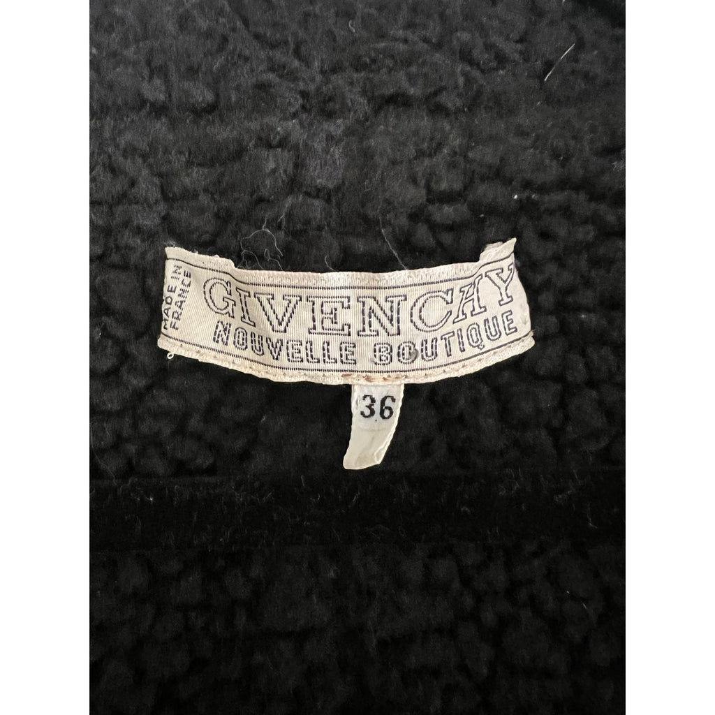 Vintage Givenchy 1980’s Shearling Black Coat
