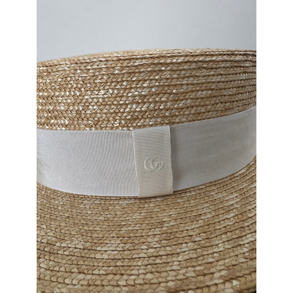 Gucci Raffia Wide-Brimmed Hat BNIB Size medium