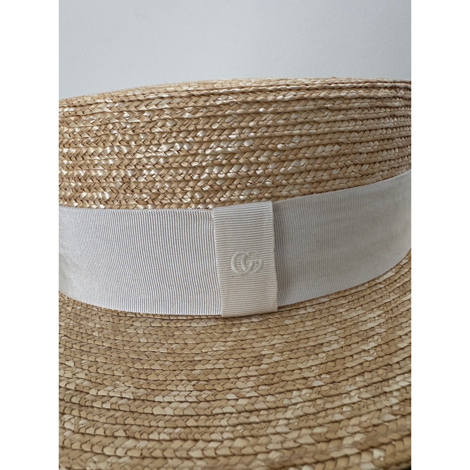 Gucci Raffia Wide-Brimmed Hat BNIB Size medium