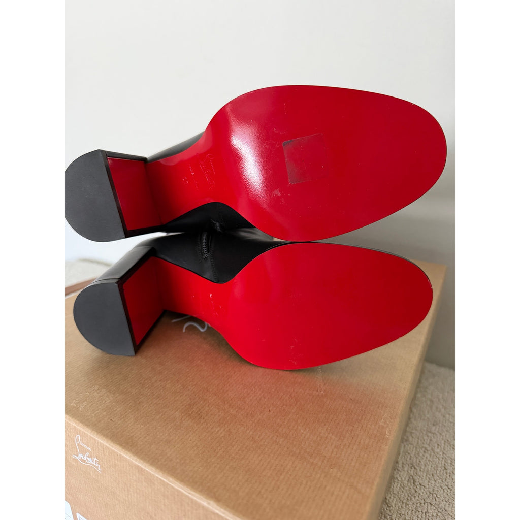 CHRISTIAN LOUBOUTIN
Booty Lock 70 leather ankle boots Size 37 NWT