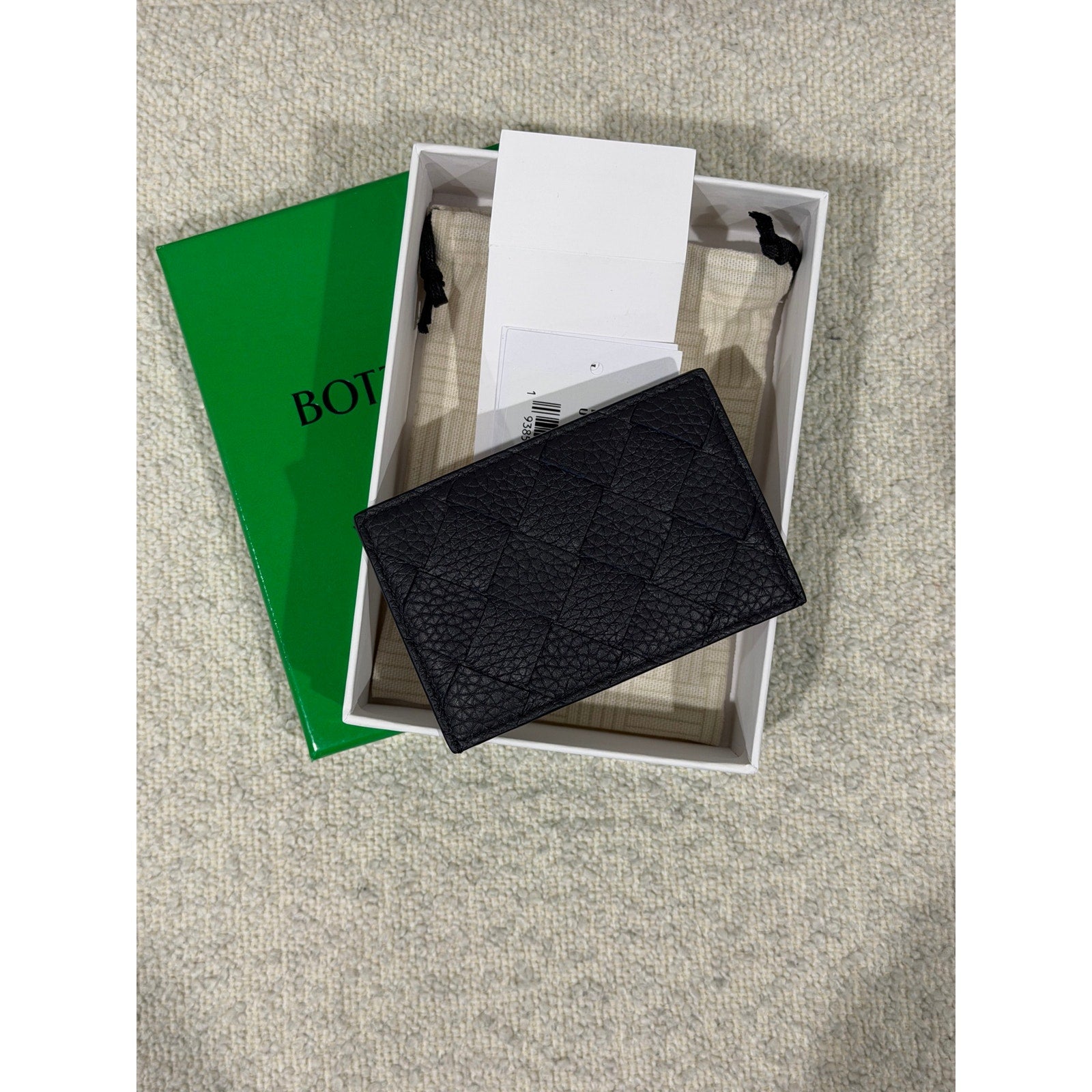 Bottega Veneta
Men's Intrecciato Leather Card Case - Nocturnal Silver NWT