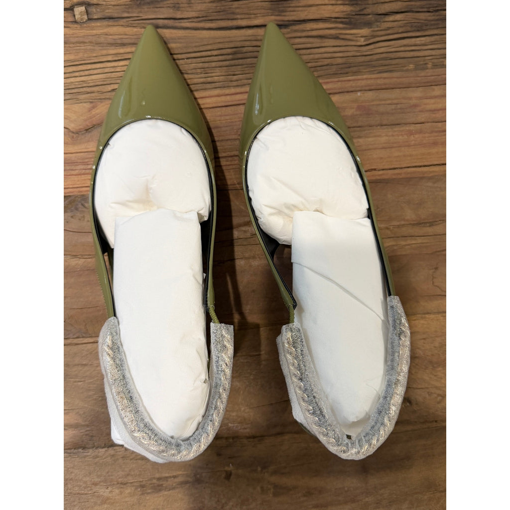 Gucci Signoria Green Patent slingback pump 38.5