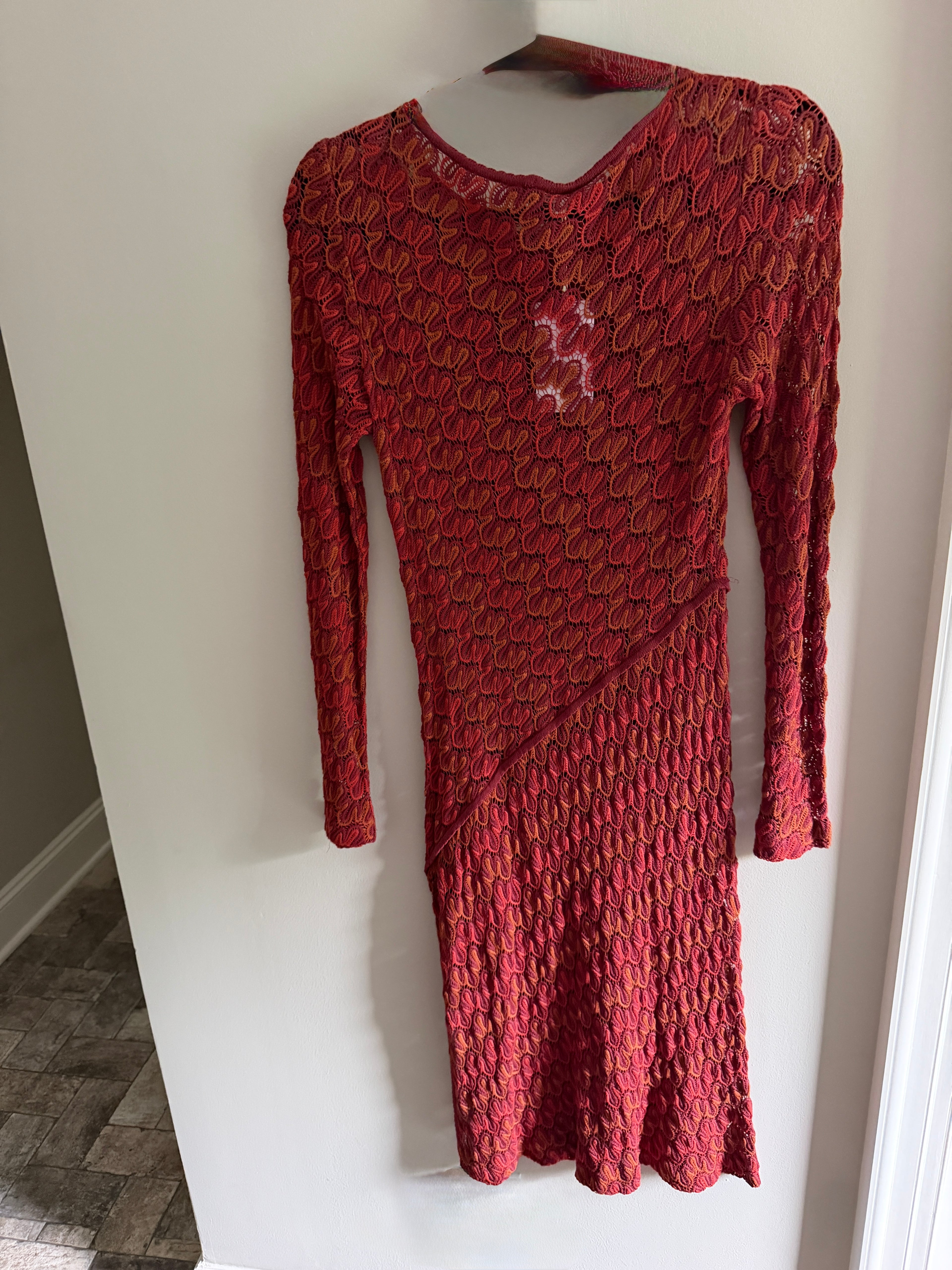 Missoni Silk Midi Zig Zag Length Dress