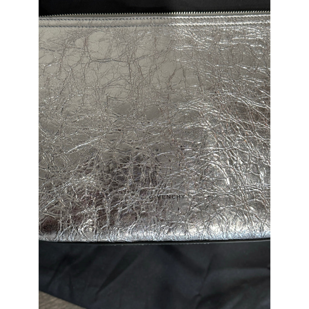 Givenchy Voyou metallic leather pouch NWT