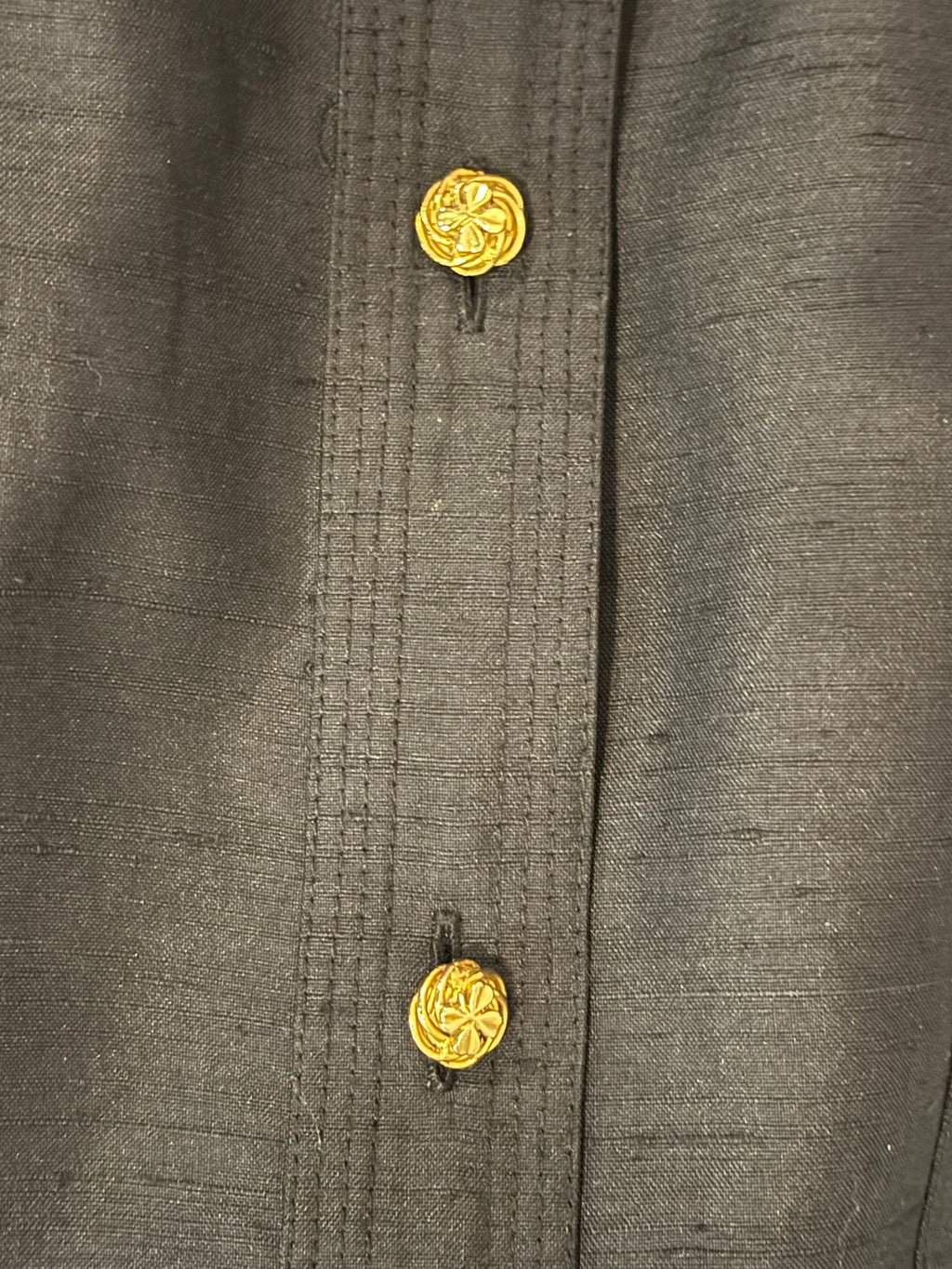 Chanel Black Gold Button Vest FR40