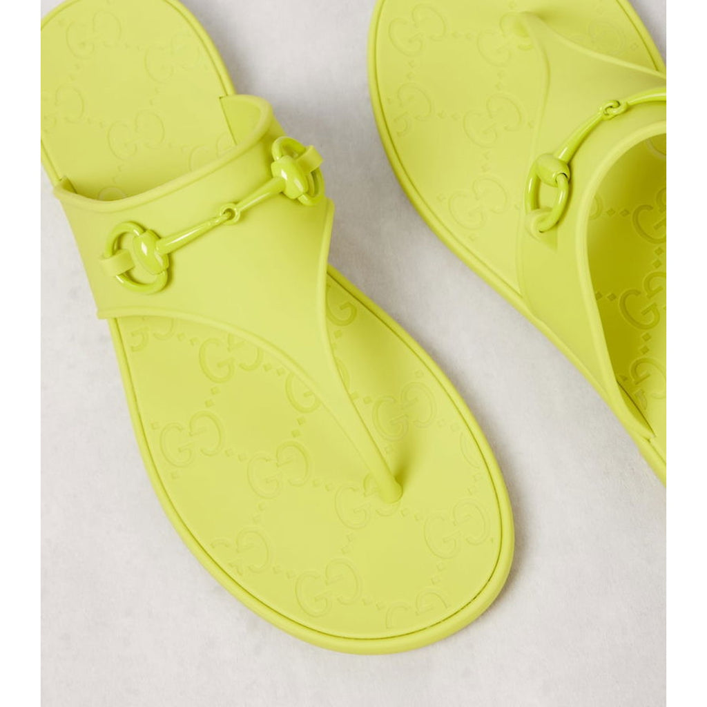 Gucci Horsebit Thong Green Sandals NWT SIZE 37