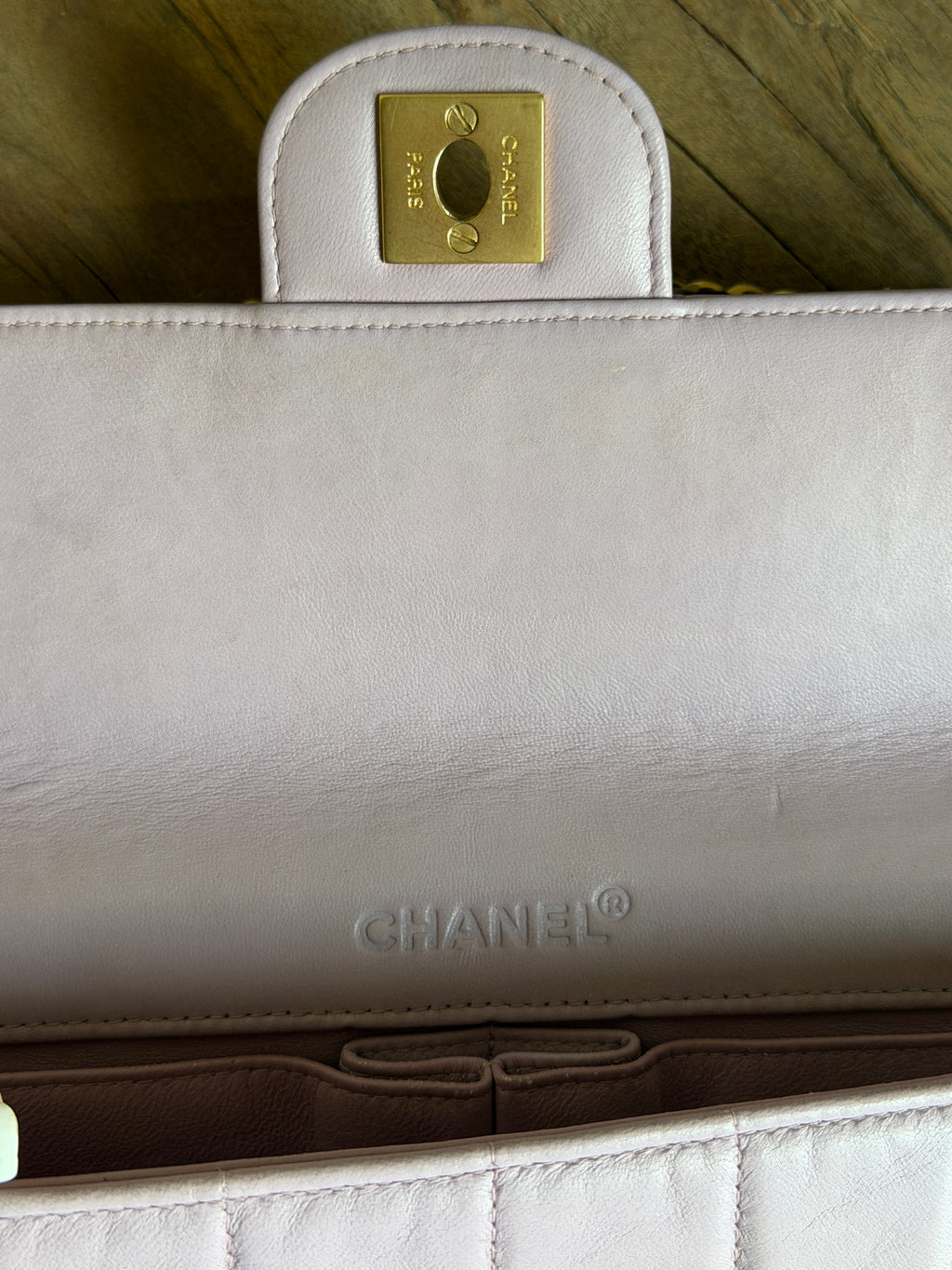 Chanel Vintage Purple Square Quilt East-West Flap Shoulder Bag Gold Hardware 2000–2002