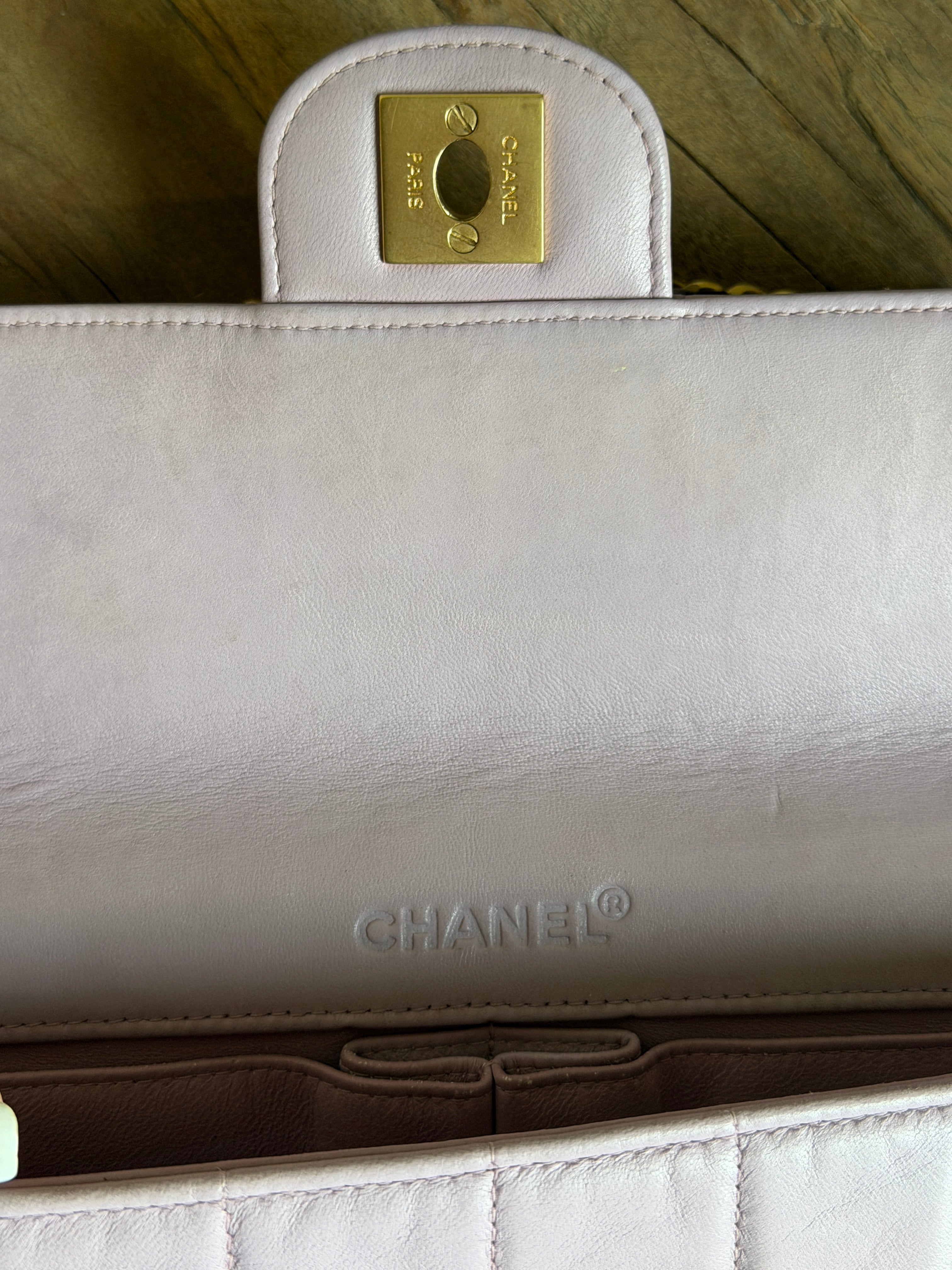 Chanel Vintage Purple Square Quilt East-West Flap Shoulder Bag Gold Hardware 2000–2002