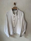 YSL Logo White Bomber Windbreaker