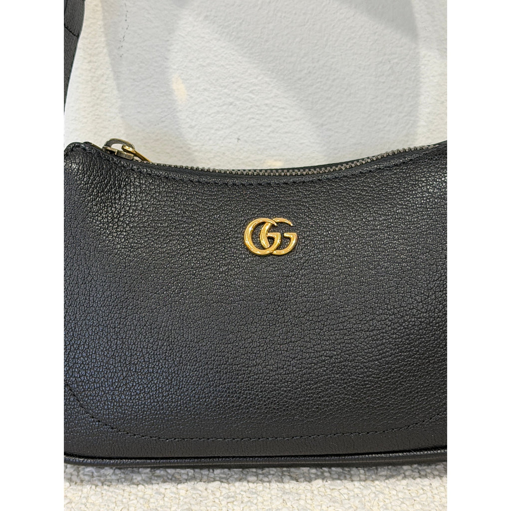 Gucci Mini Aphrodite Tote Bag in Black Leather NWT