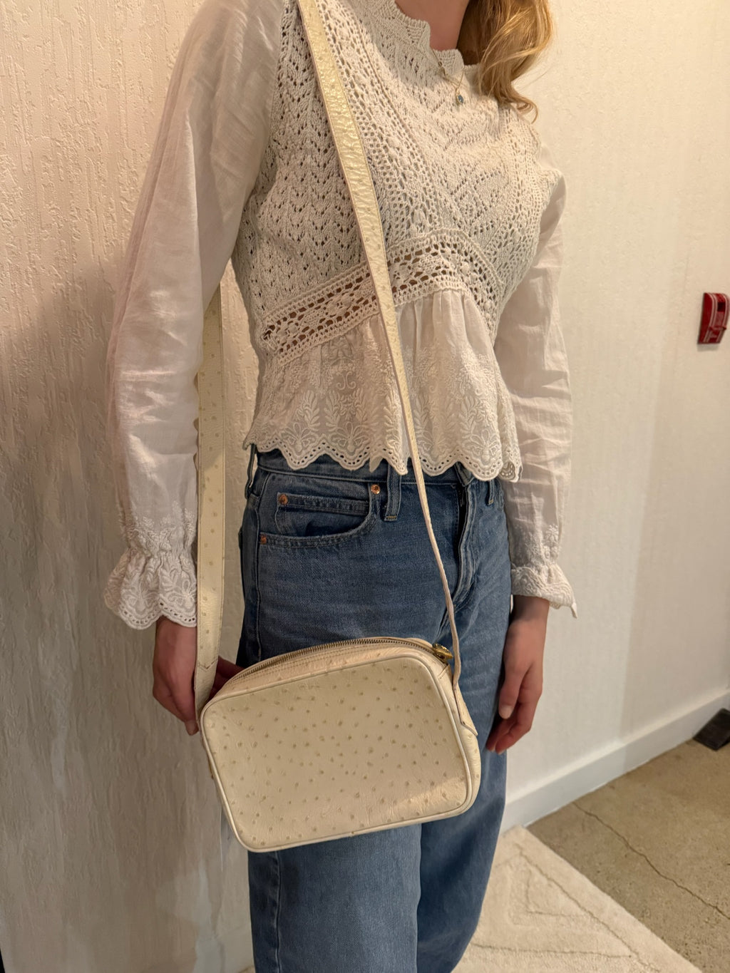 Fendi Fendi
Ostrich Crossbody Bag Vintage