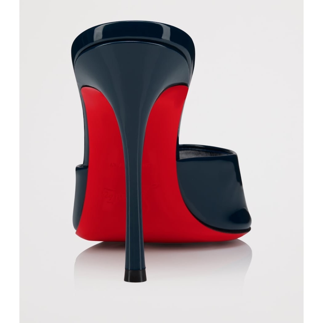 CHRISTIAN LOUBOUTIN Me Dolly Patent Leather Mules 100 size 37.5