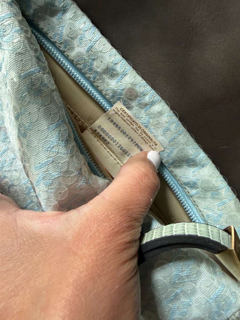 Bottega Veneta Blue Leather Shoulder Bag | Gold Tone Hardware