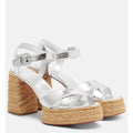CHRISTIAN LOUBOUTIN Calakala 85 metallic leather espadrille sandals BNIB 40