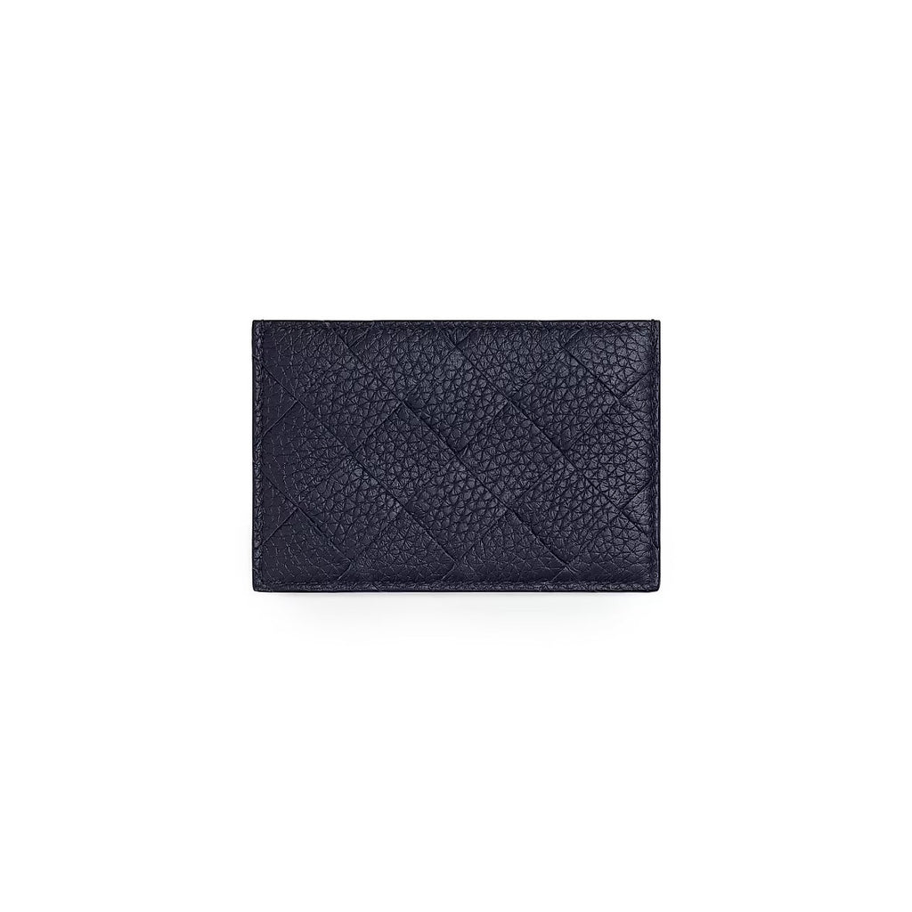 Bottega Veneta
Men's Intrecciato Leather Card Case - Nocturnal Silver NWT
