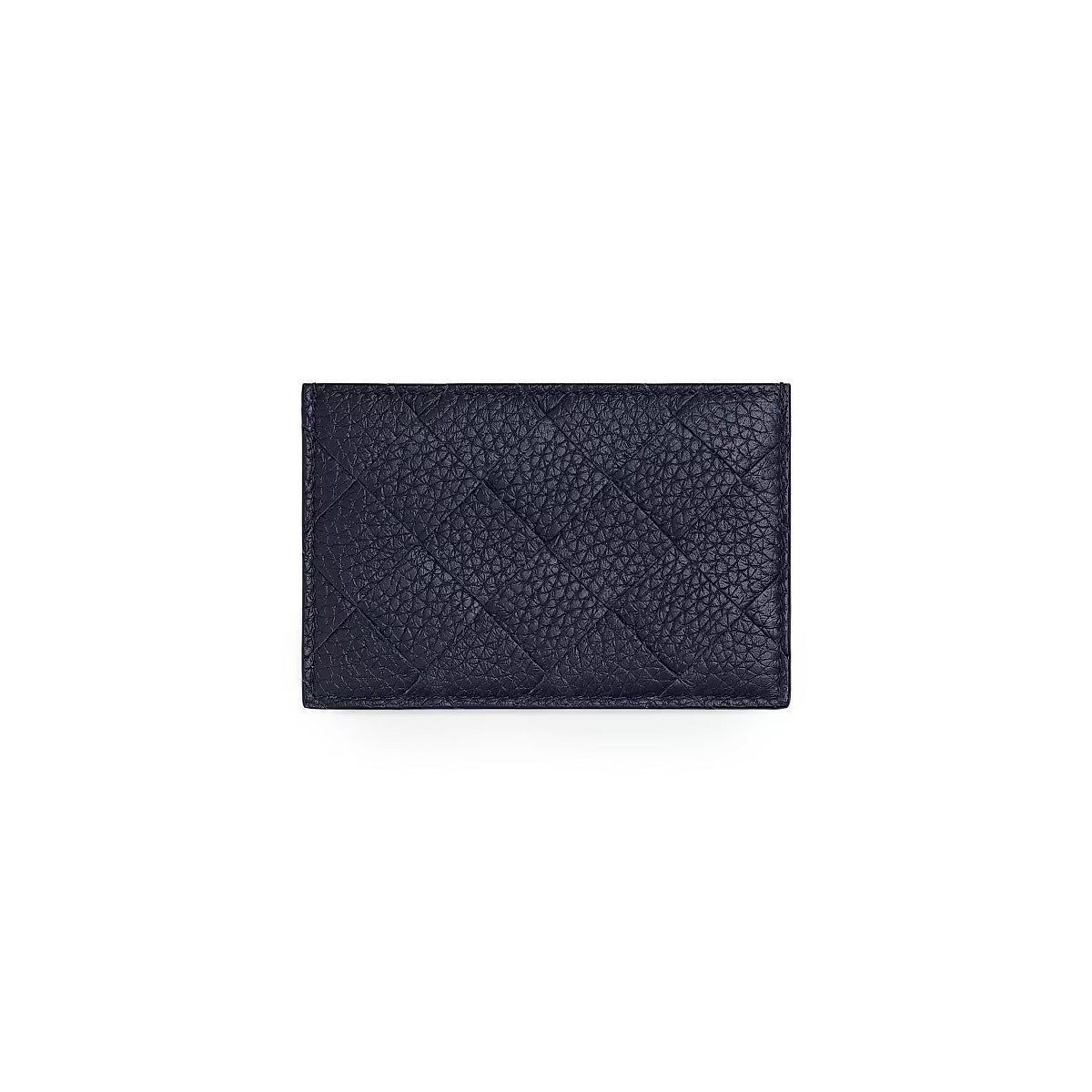 Bottega Veneta
Men's Intrecciato Leather Card Case - Nocturnal Silver NWT