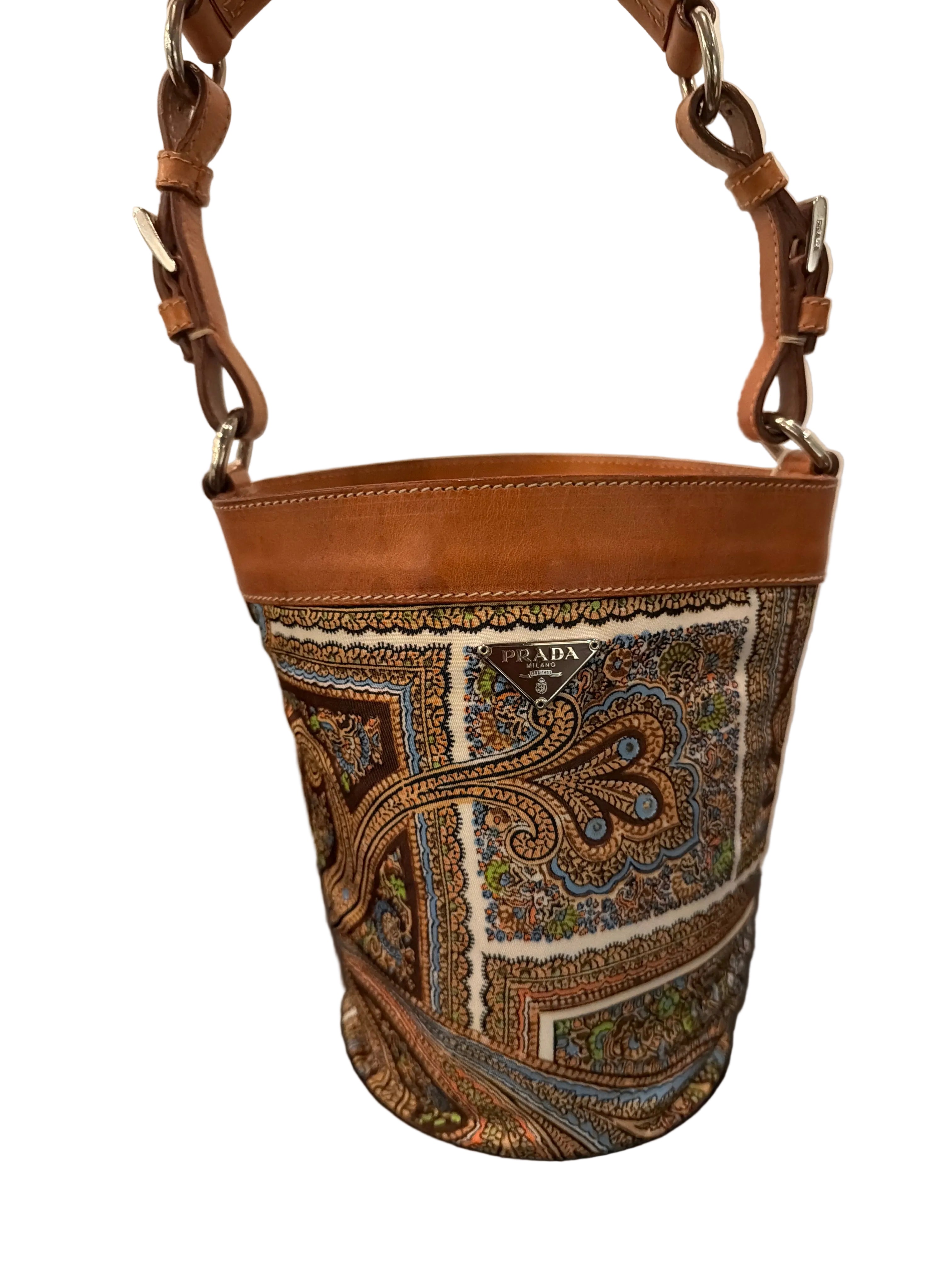 Prada Paisley Bucket Bag