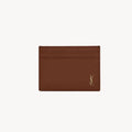 Saint Laurent Cassandre Card Holder Wallet | Black Leather Gold Logo YSL NWT