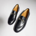 Gucci Jordaan Leather Horsebit Loafers Black Size 38.5 NIB