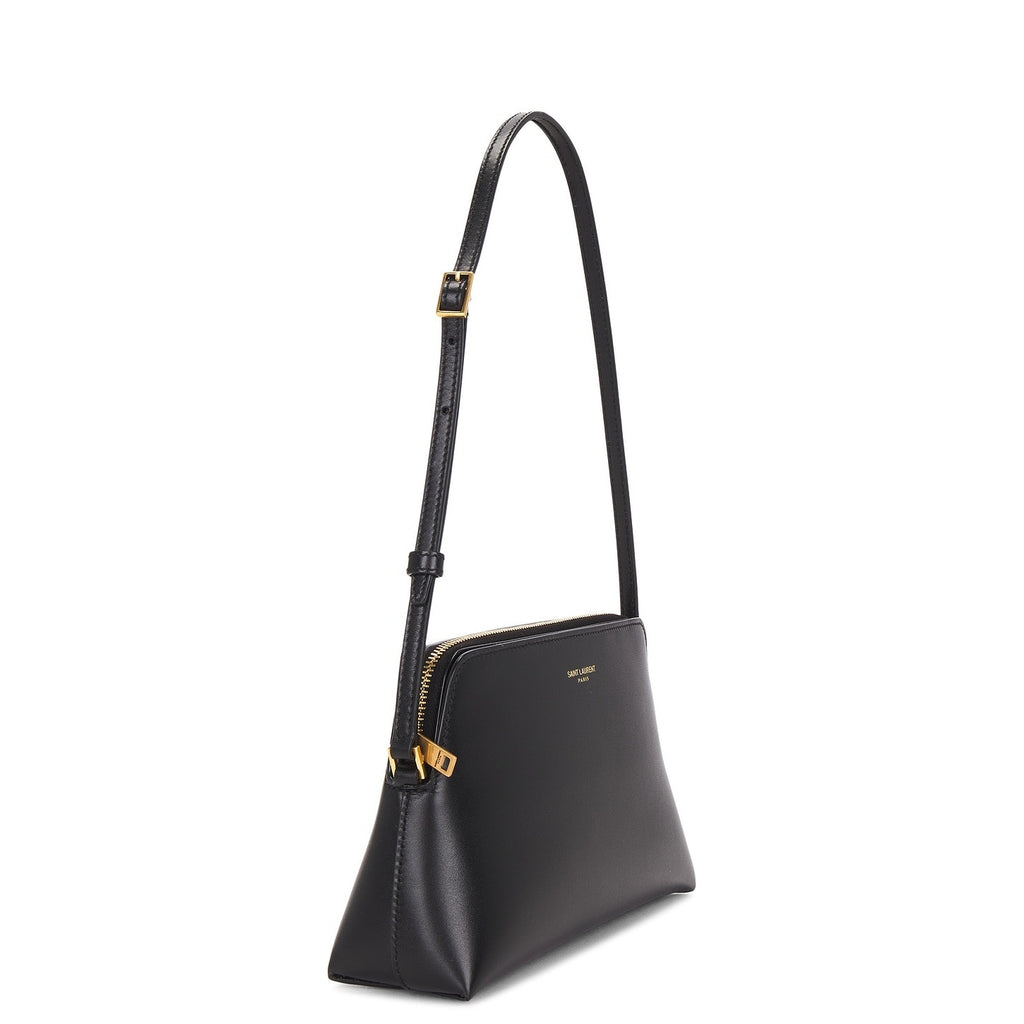 Saint Laurent Pouch On Strap Black Calfskin Crossbody Bag Nero Leather NWT