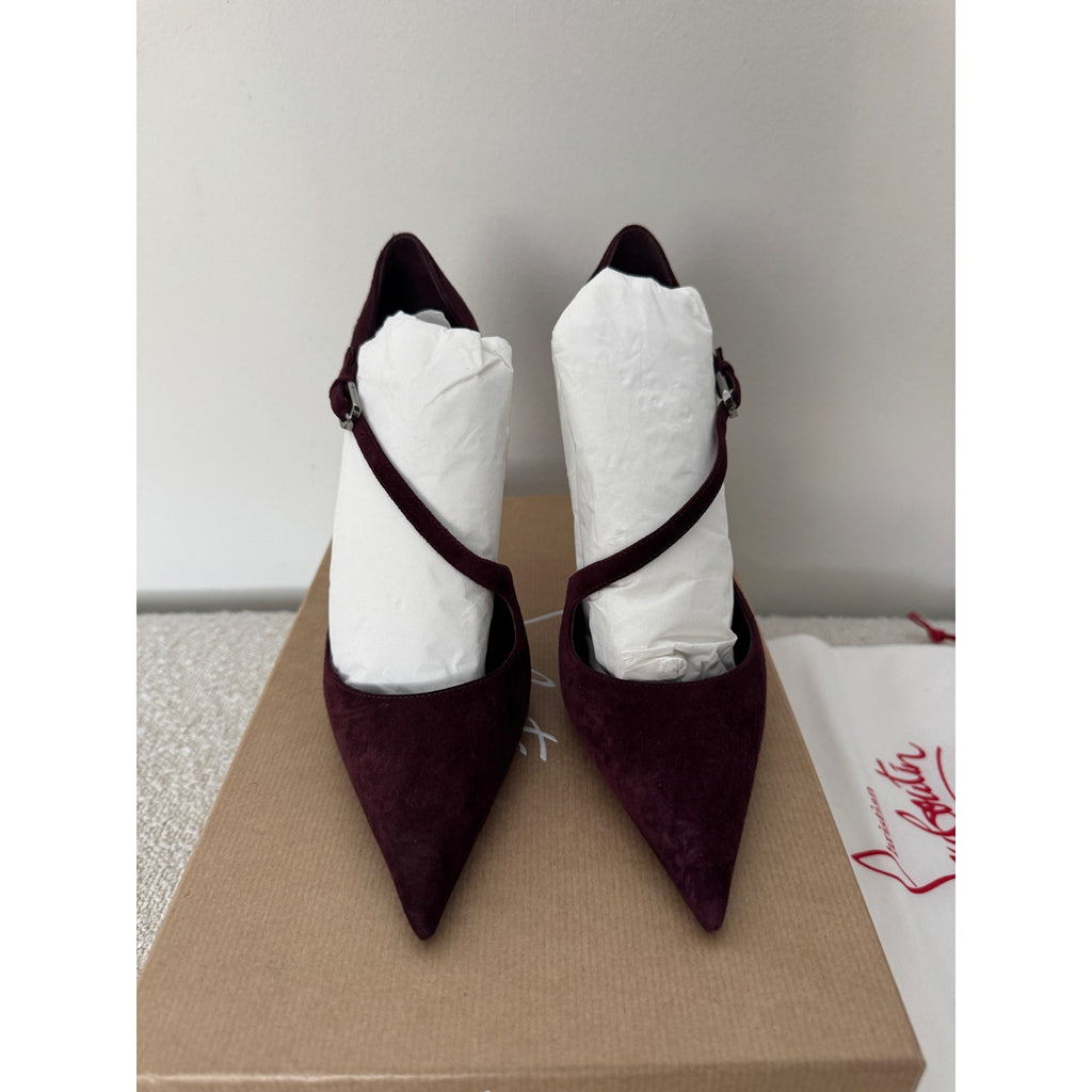 CHRISTIAN LOUBOUTINMiss Ziggyta 100 suede pumps BNIB 36.5