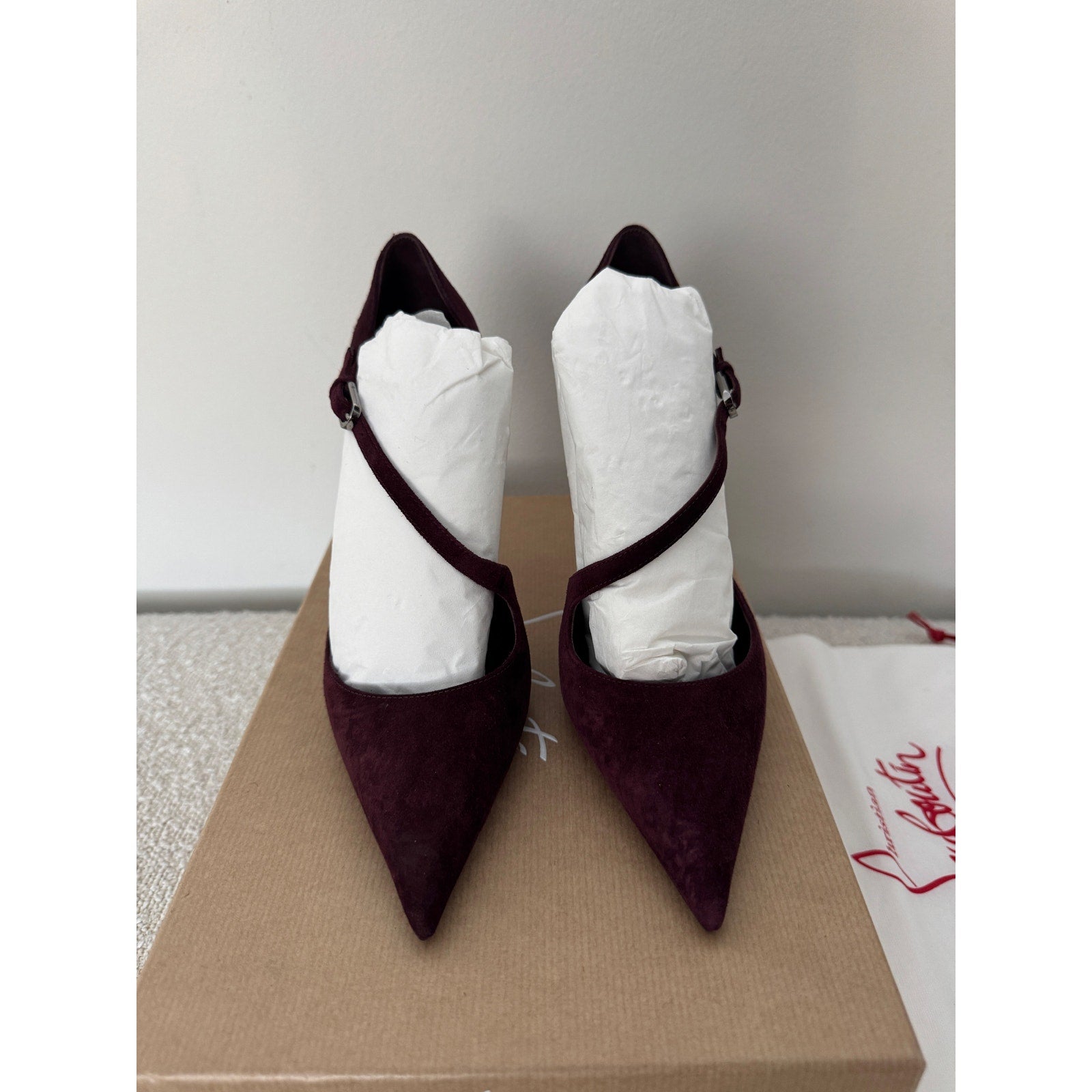 CHRISTIAN LOUBOUTINMiss Ziggyta 100 suede pumps BNIB 36.5