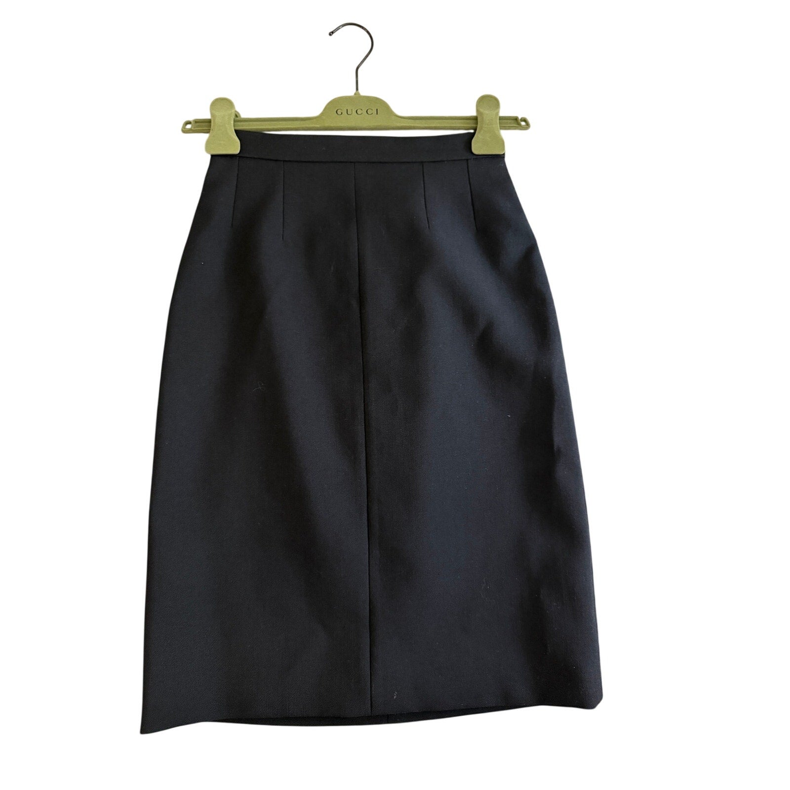 Gucci Black Wool Midi Skirt NWT Size IT 36