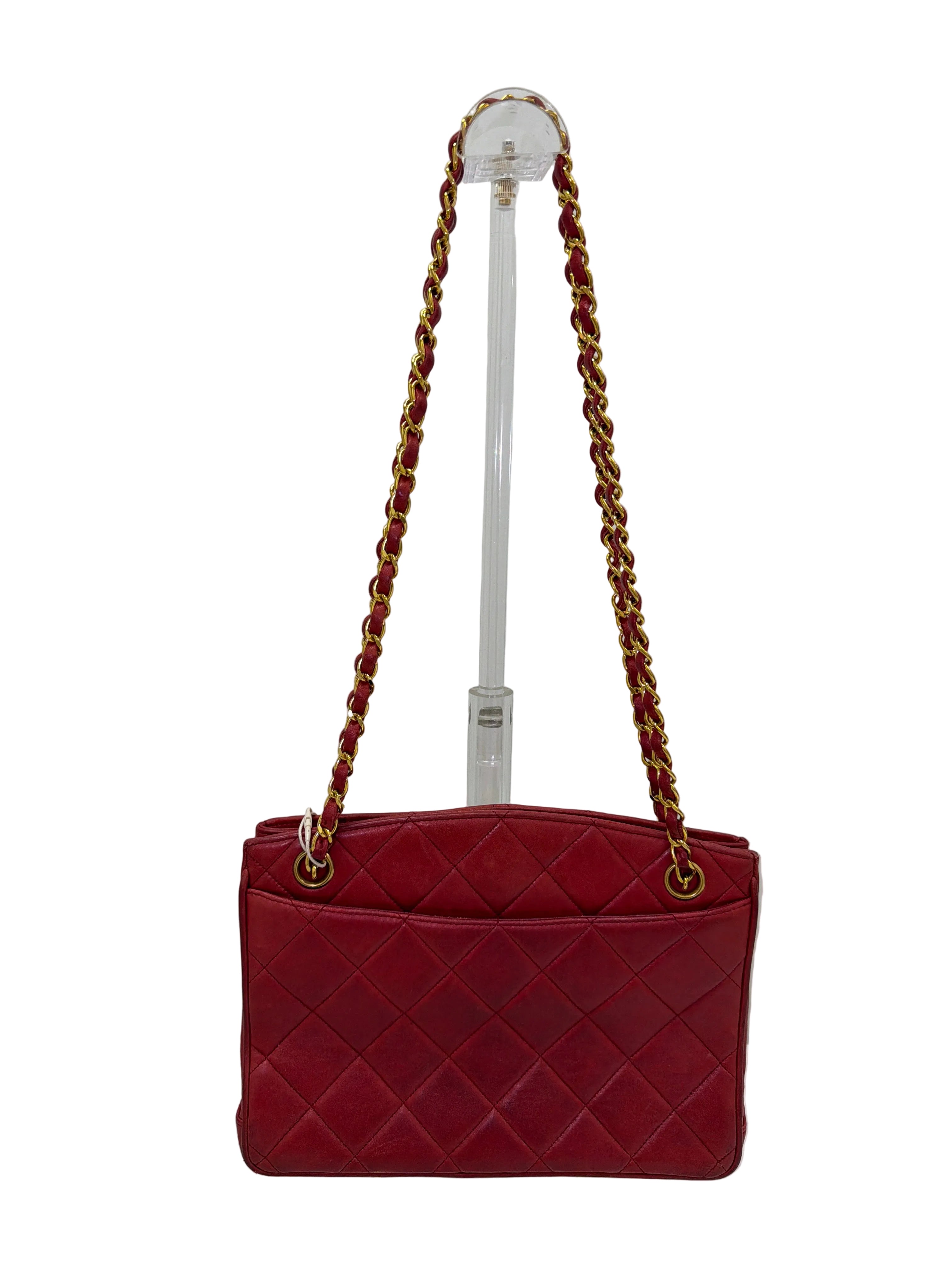 Chanel Red Maxi CC Tote 1994-1996