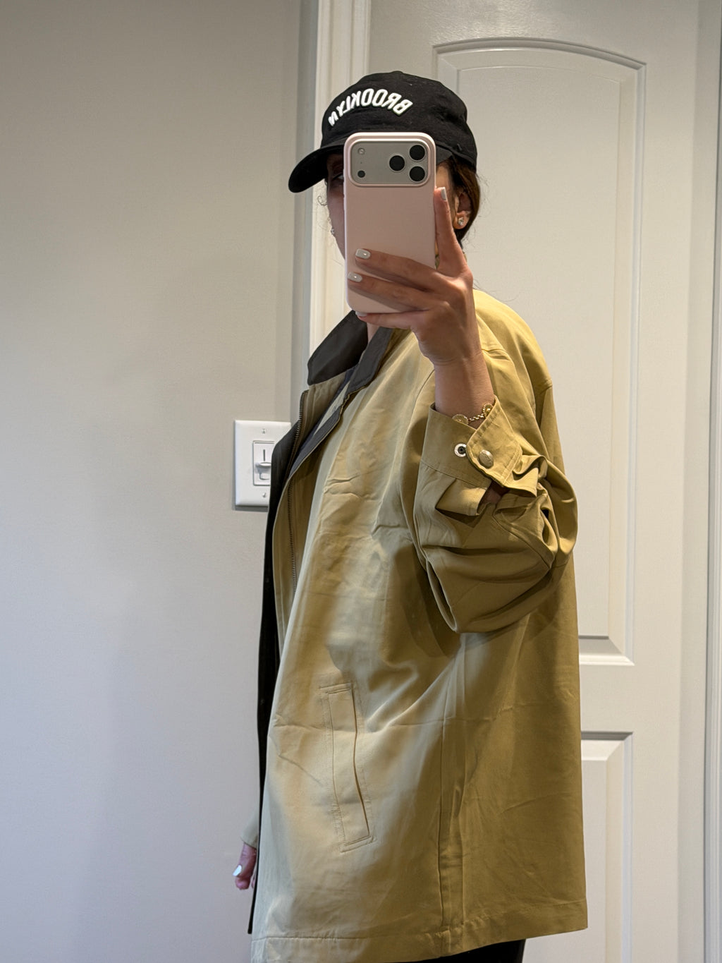 Saint Laurent Vintage Beige Bomber Windbreaker