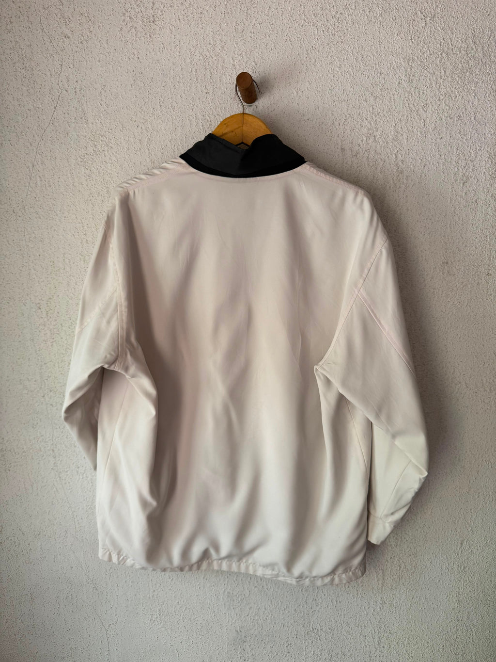 Yves Saint Laurent Vintage YSL Reversible White Black Windbreaker Bomber Jacket Size 95