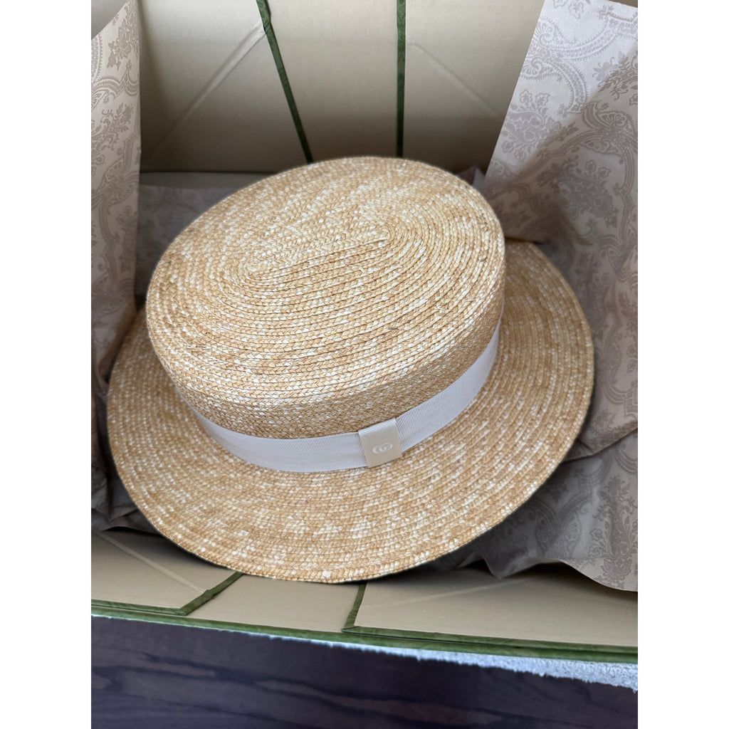 Gucci Raffia Wide-Brimmed Hat BNIB Size medium