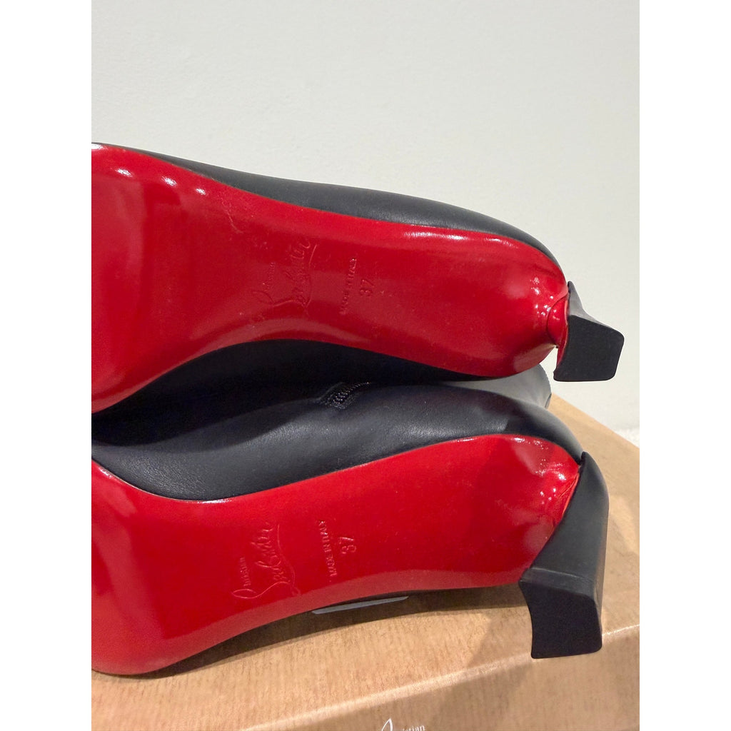 Christian Louboutin Condora Booty Black Calf Leather 55mm | New in Box size 37