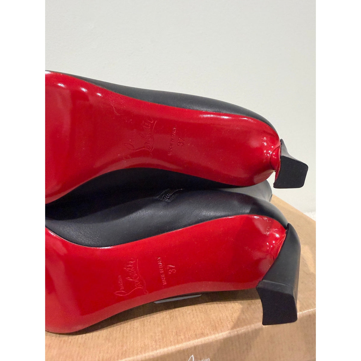 Christian Louboutin Condora Booty Black Calf Leather 55mm | New in Box size 37