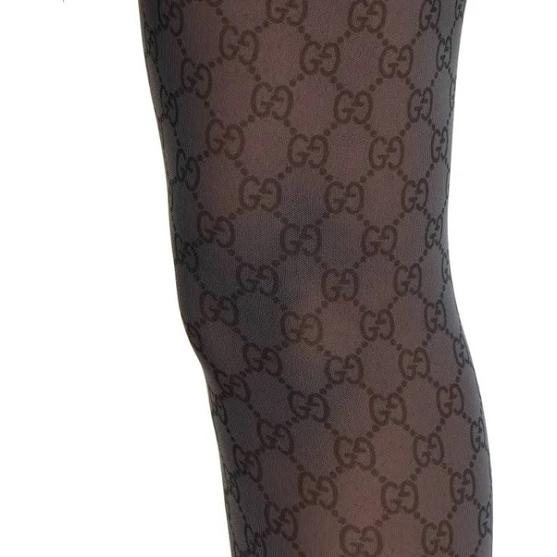 Gucci GG Logo Tights Black Stretch Nylon | Fall Winter NWT