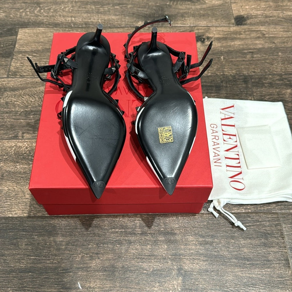 VALENTINO GARAVANI Rockstud 65 checked leather pumps BNIB 40