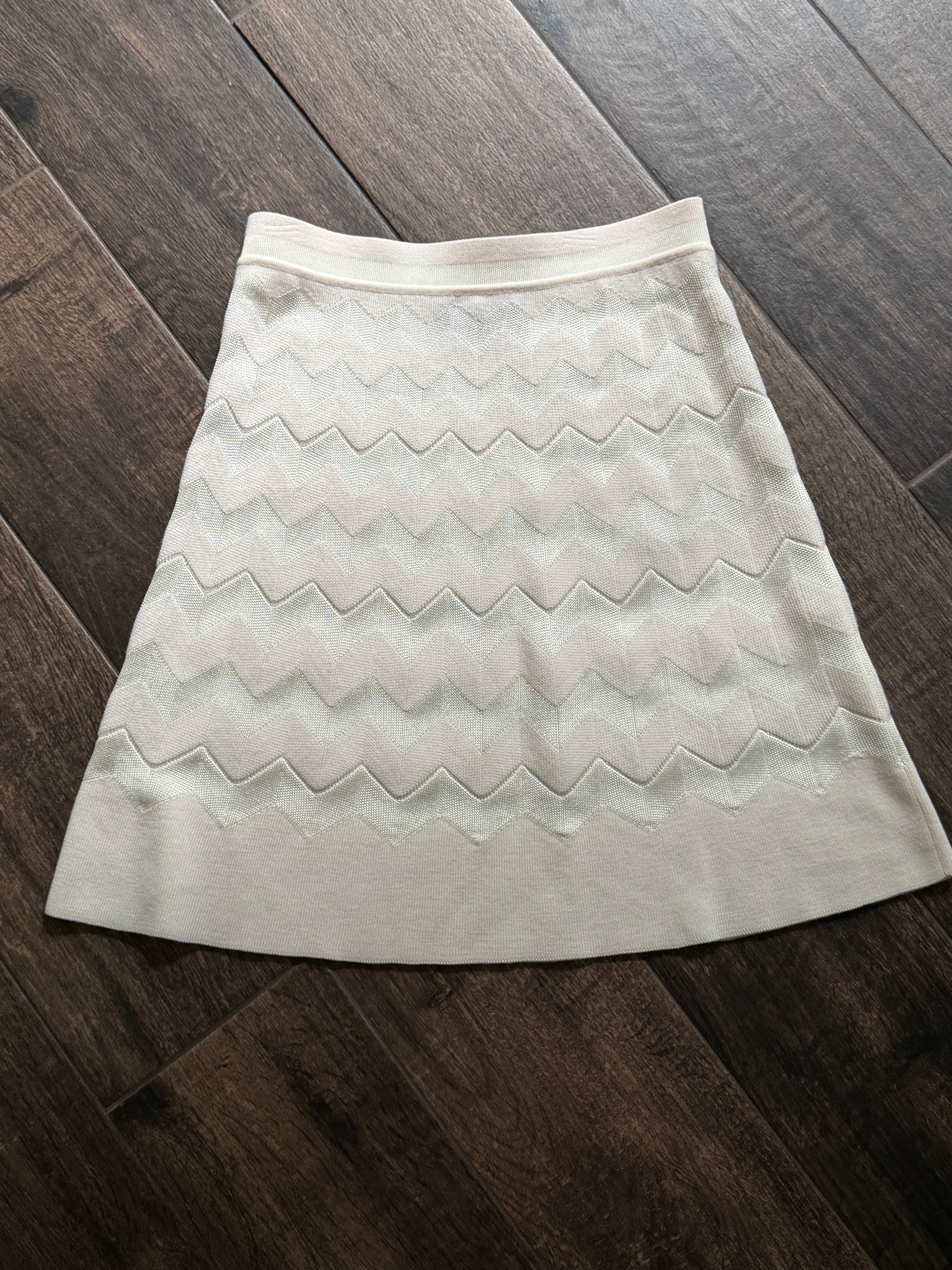 Missoni Mini Zig Zag White Skirt