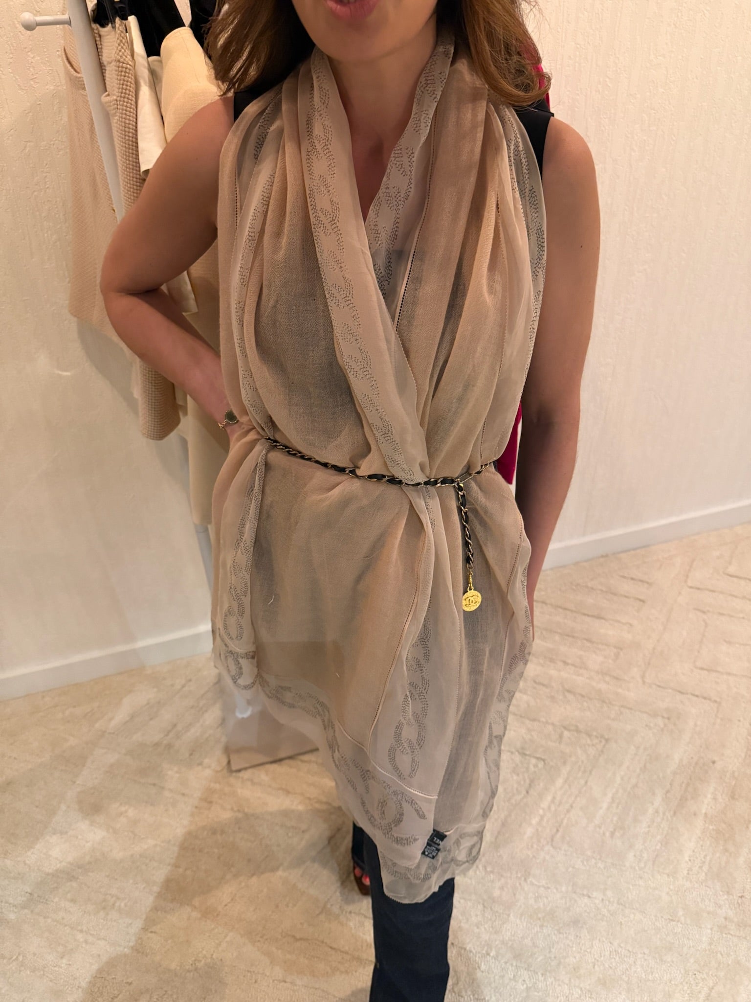 Chanel Light Pink Scarf