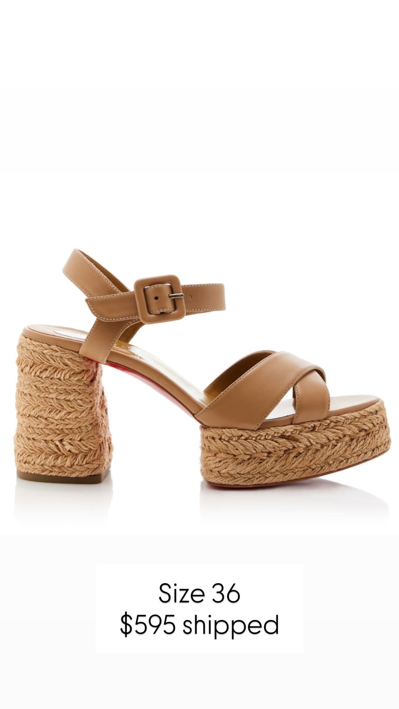 CHRISTIAN LOUBOUTIN 70mm Calakala Leather Sandals