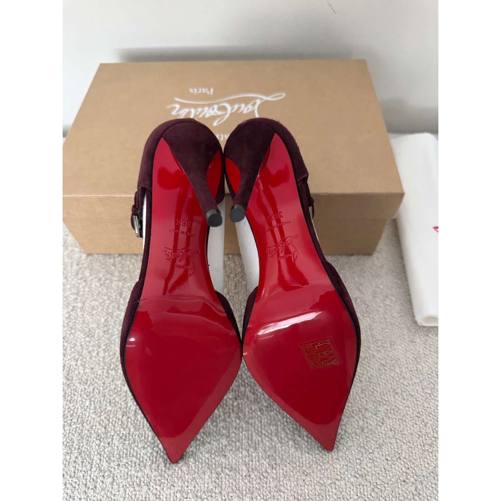 CHRISTIAN LOUBOUTINMiss Ziggyta 100 suede pumps BNIB 36.5