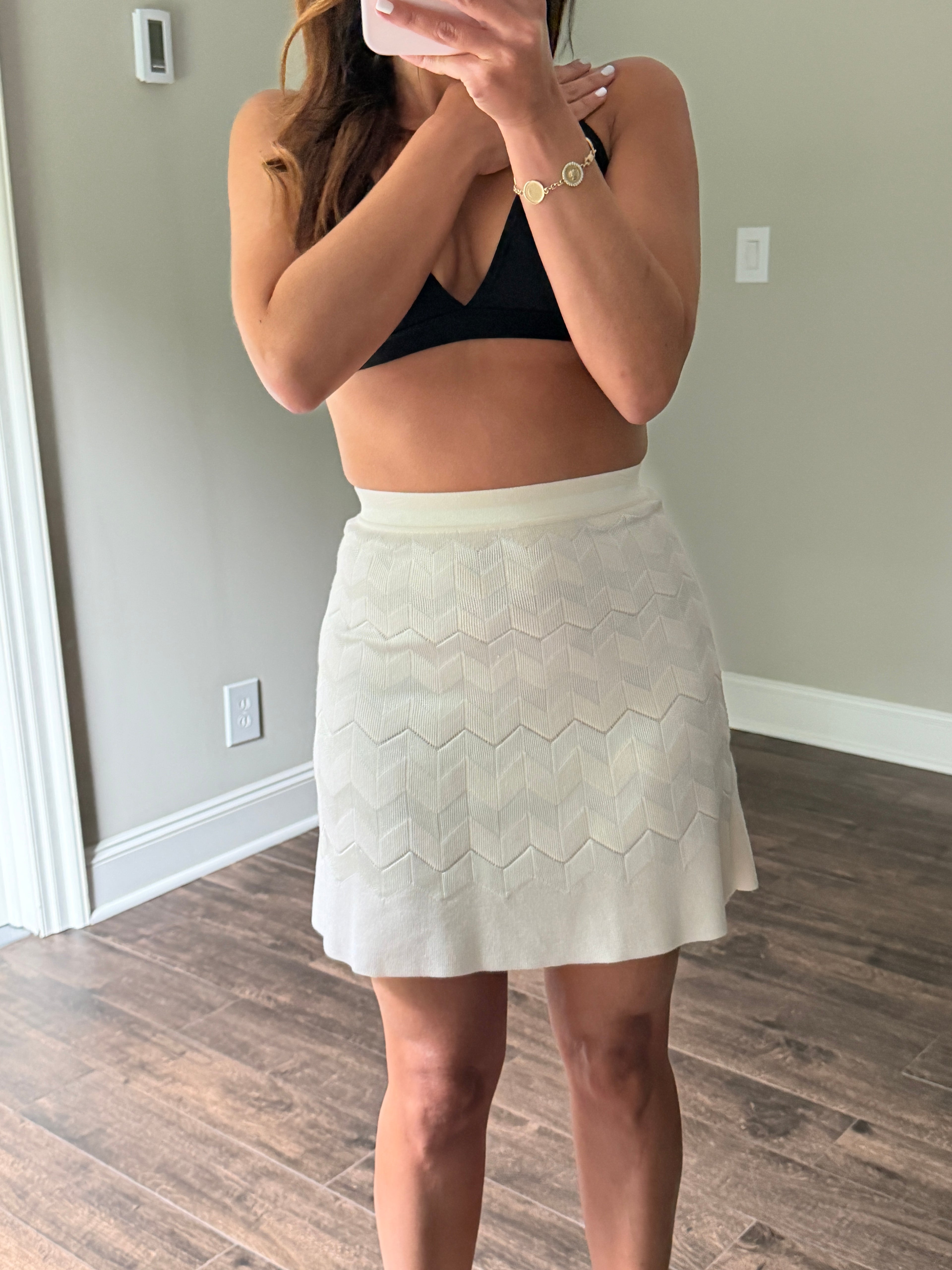 Missoni Mini Zig Zag White Skirt