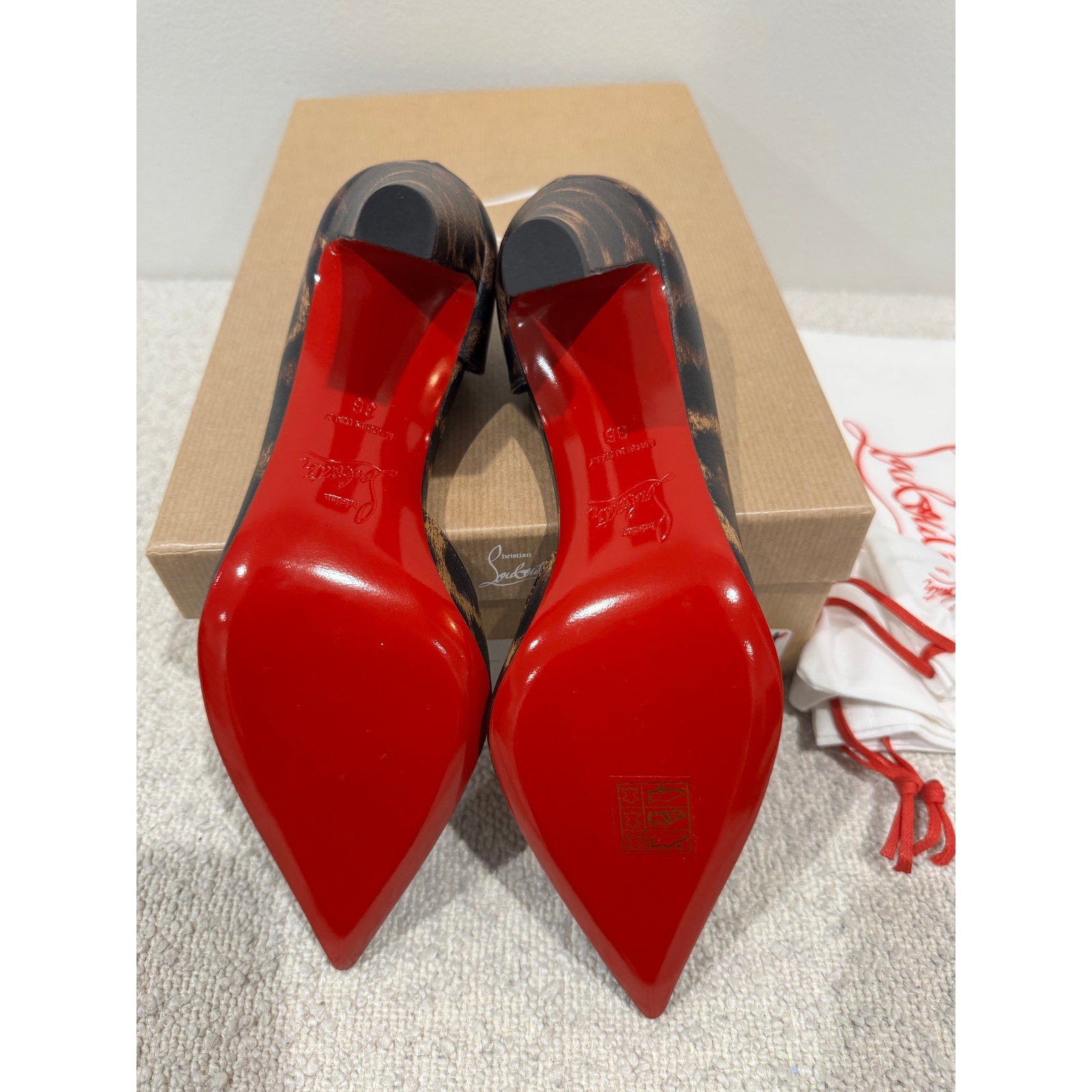 CHRISTIAN LOUBOUTIN Vibella Red-Sole Leopard-Print Leather Pumps 36 BNIB